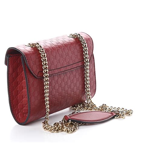 gucci red leather microguccissima handbag with champagne shoulder chain|GUCCI Microguccissima Medium Emily Chain Shoulder Bag Red .